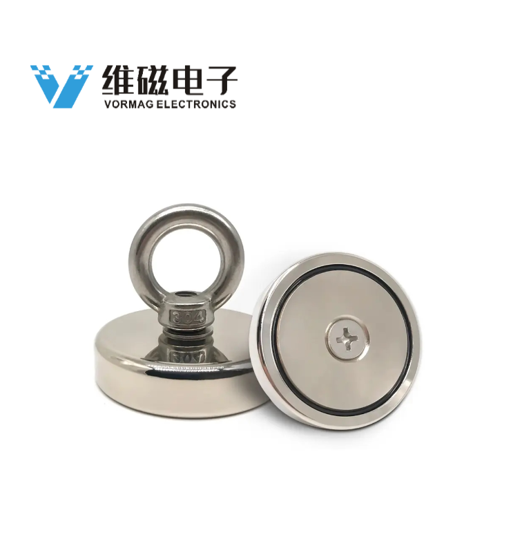 NEODYMIUM FISHING MAGNET WITH EYELET HOOK DETECTOR TREASURE HUNTING